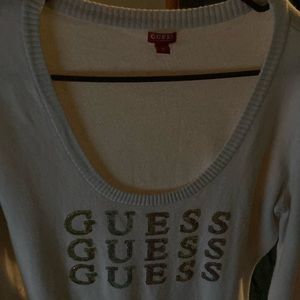 Ladies medium gold sequined Guess sweater